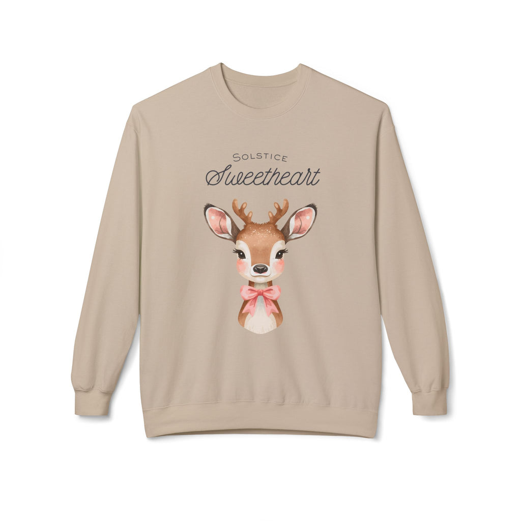 Sweatshirt — Solstice Sweetheart Reindeer Crewneck Holiday Sweater
