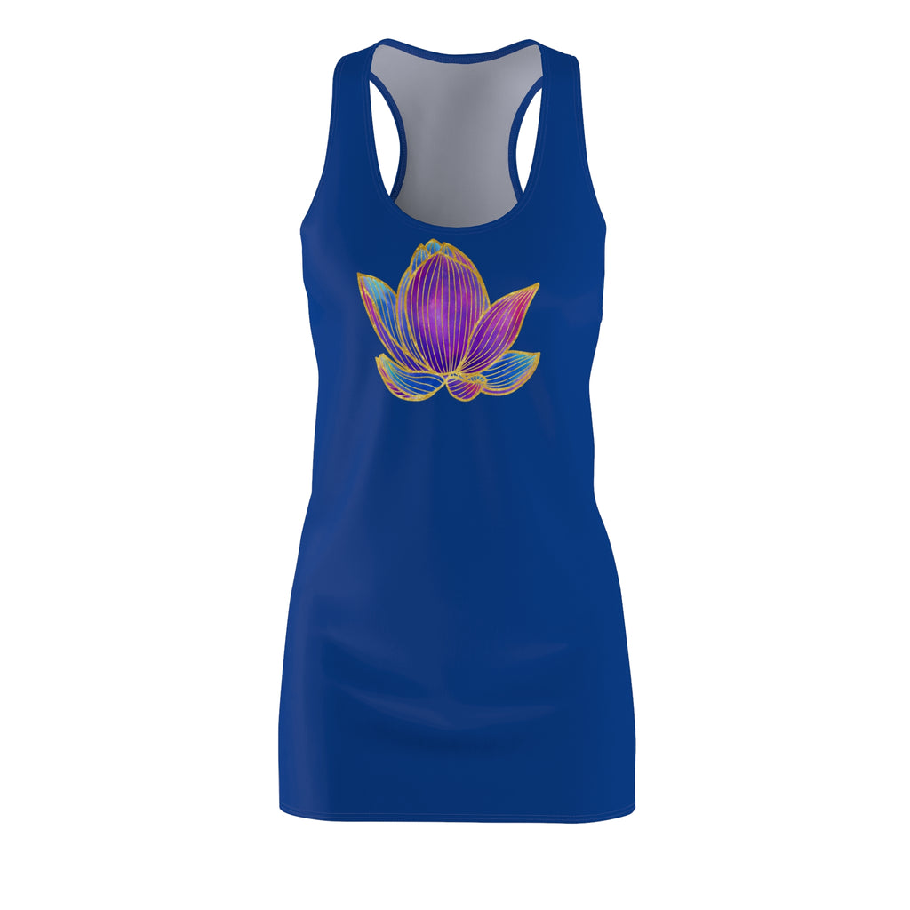 Lotus Flower Women's Racerback Dress - Casual Summer Style