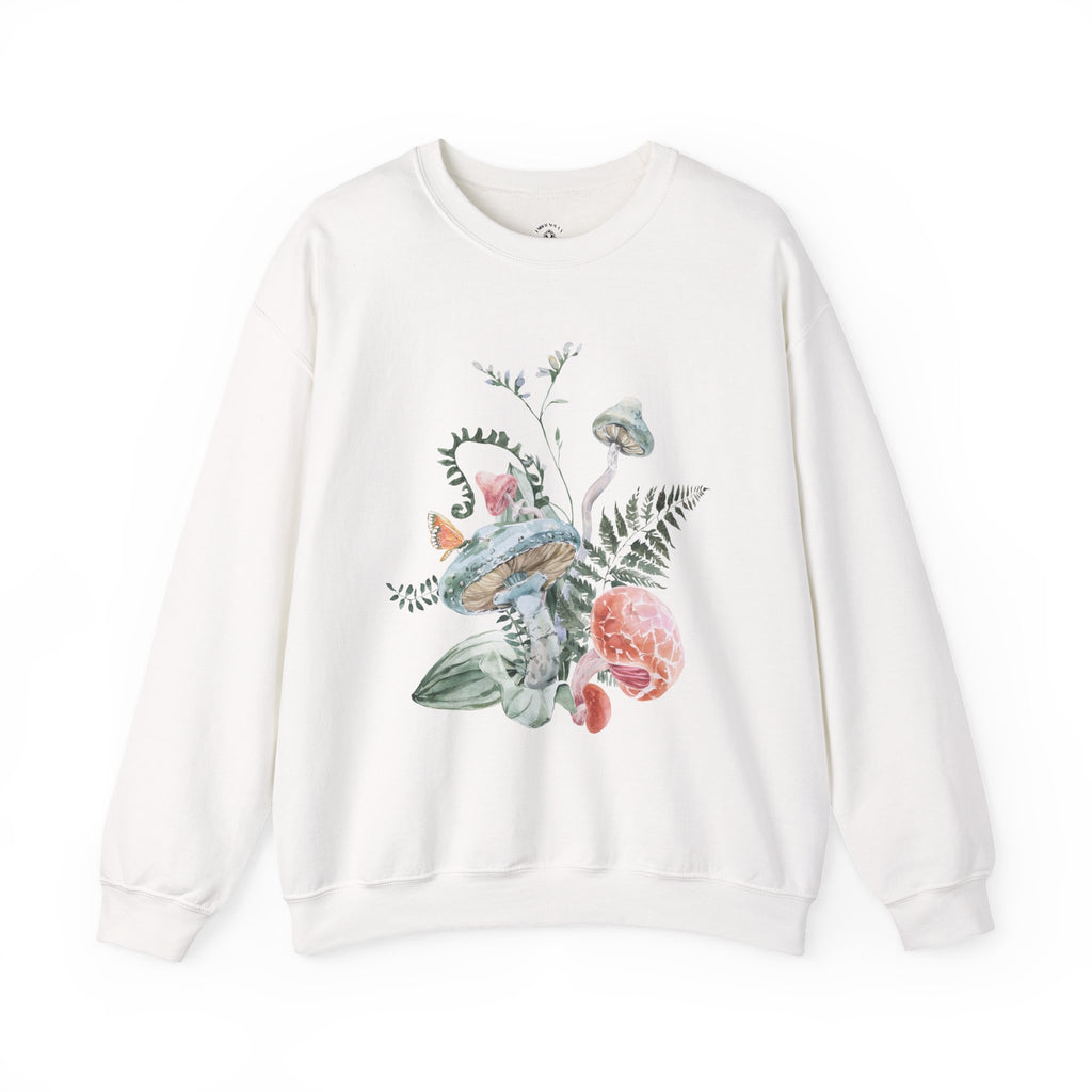 Floral Snake Crewneck Sweatshirt — Watercolor Botanical & Serpent Design