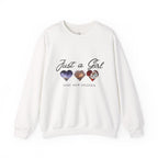 Just a Girl and Her Geodes Sweatshirt — Heart Geode Graphic Crewneck