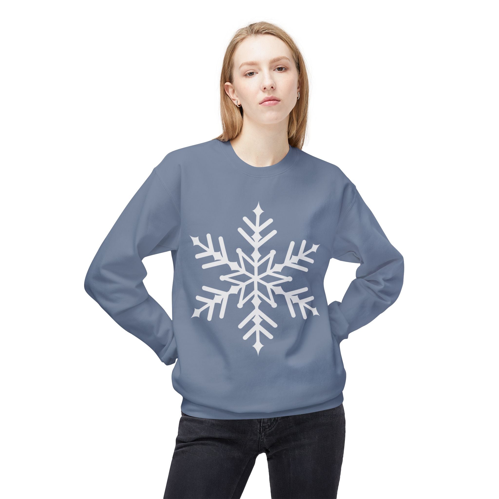Snowflake Crewneck Sweatshirt — Frosty Winter Graphic Pullover