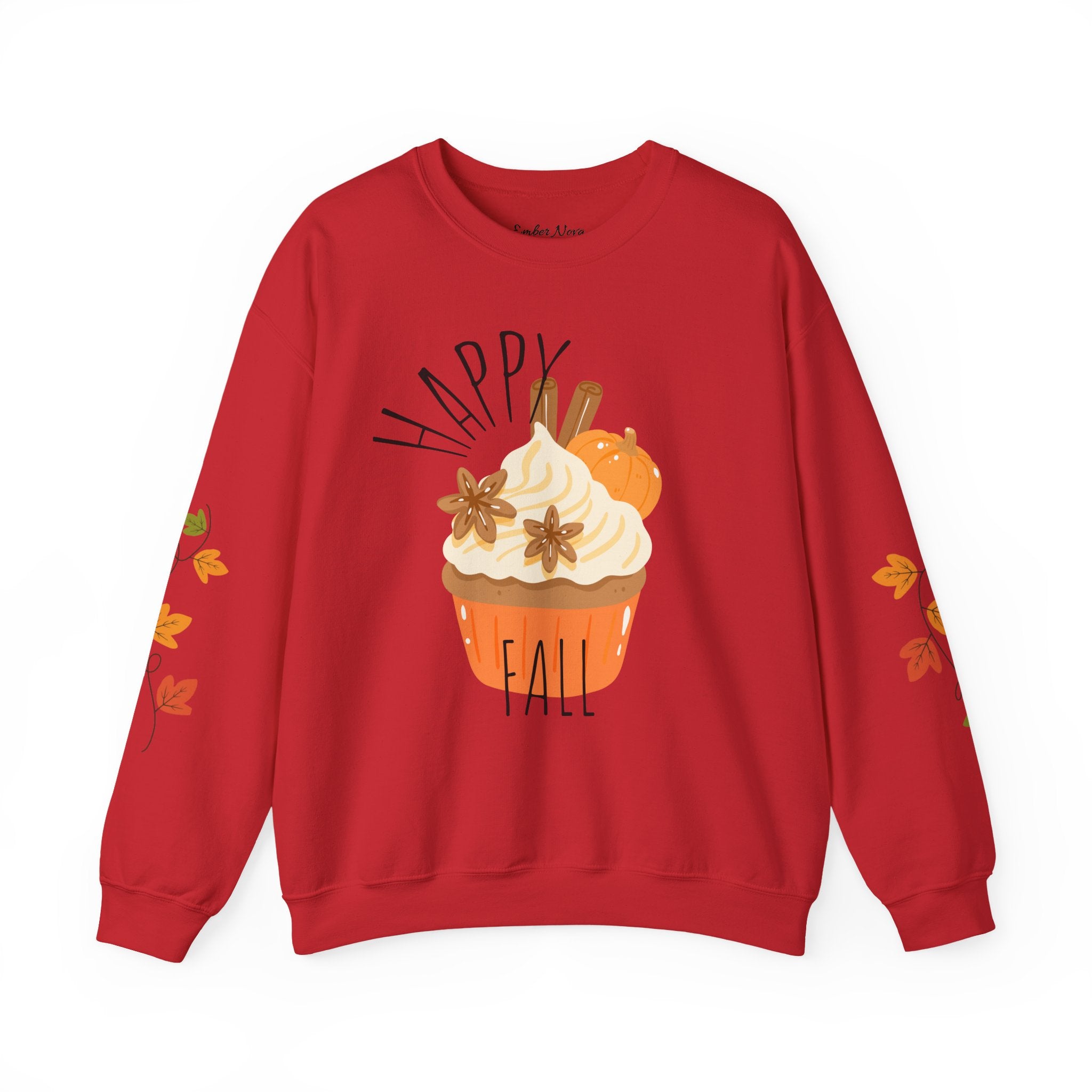 Autumn Cupcake Sweatshirt, Cozy Fall Crewneck, Unisex Sweater, Thanksgiving Apparel, Thanksgiving Gift, Seasonal Fashion