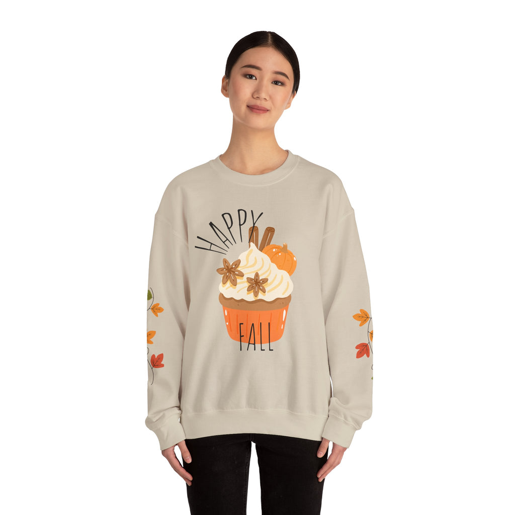 Autumn Cupcake Sweatshirt, Cozy Fall Crewneck, Unisex Sweater, Thanksgiving Apparel, Thanksgiving Gift, Seasonal Fashion