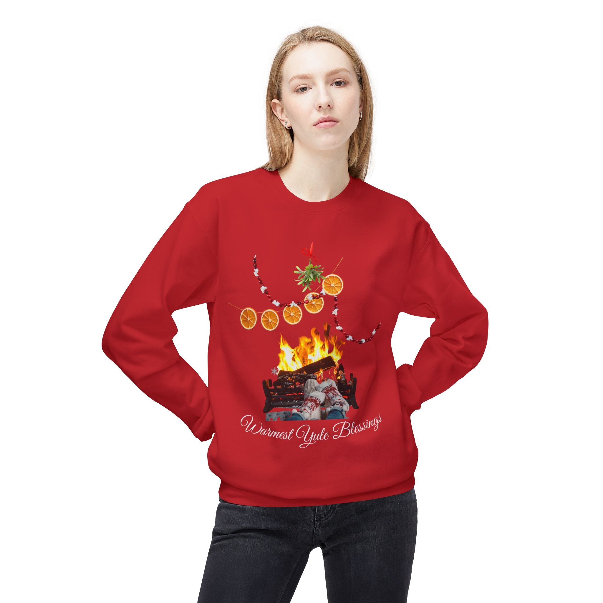 Yule Blessings Sweatshirt — Warm Holiday Blessings Crewneck