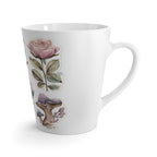 Floral Moon Latte Mug — Lavender, Roses & Mushroom Botanical Ceramic Cup