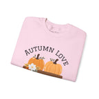 Autumn Love Crewneck Sweatshirt | Cozy Fall Apparel, Pumpkin Sweater, Harvest Gift, Thanksgiving Clothing, Seasonal Fashion