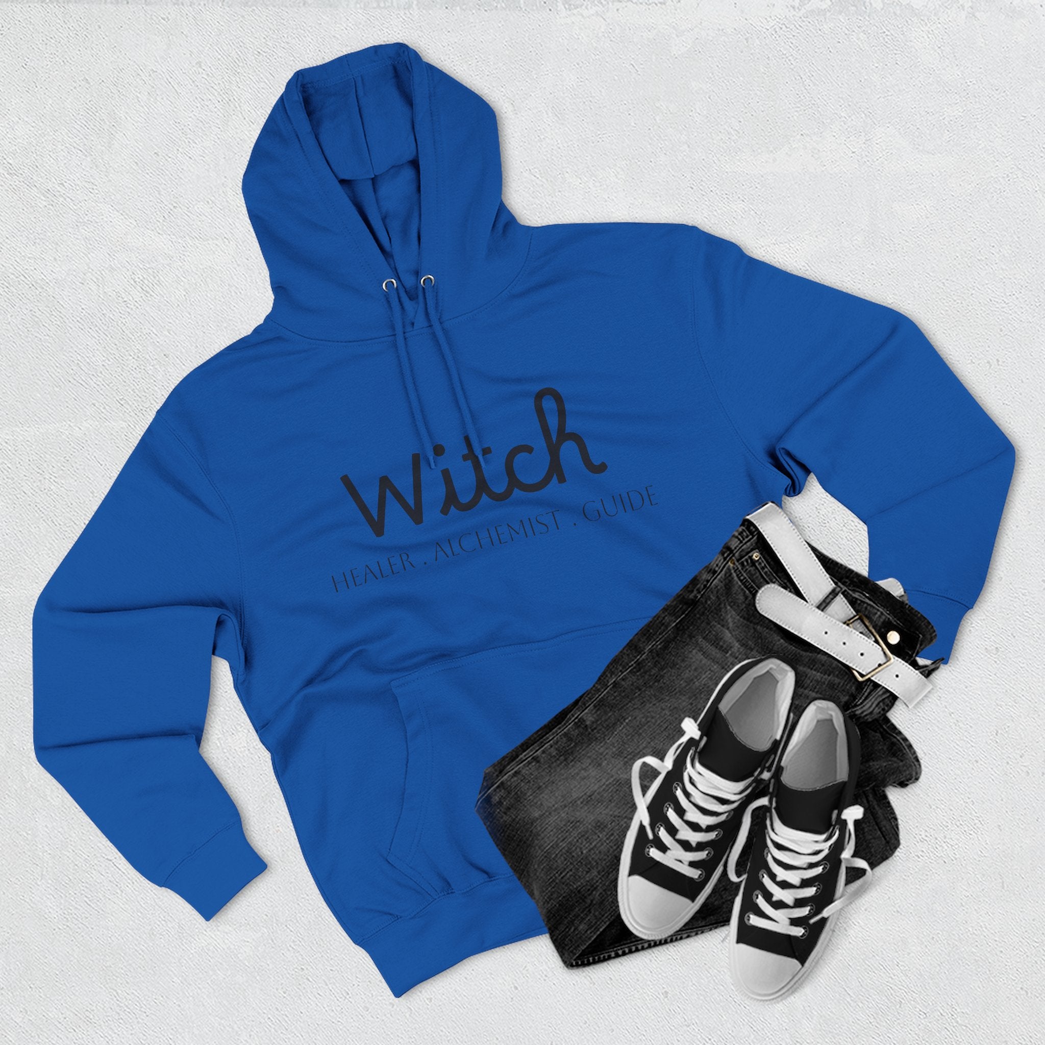 Witch Fleece Hoodie - Cozy Spellbinding Apparel for Witches, Gifts for Halloween, Winter Wear, Spiritual Gathering