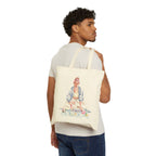 Artistic Cotton Canvas Tote Bag - Perfect for Eco-Friendly Shopping and Everyday Use