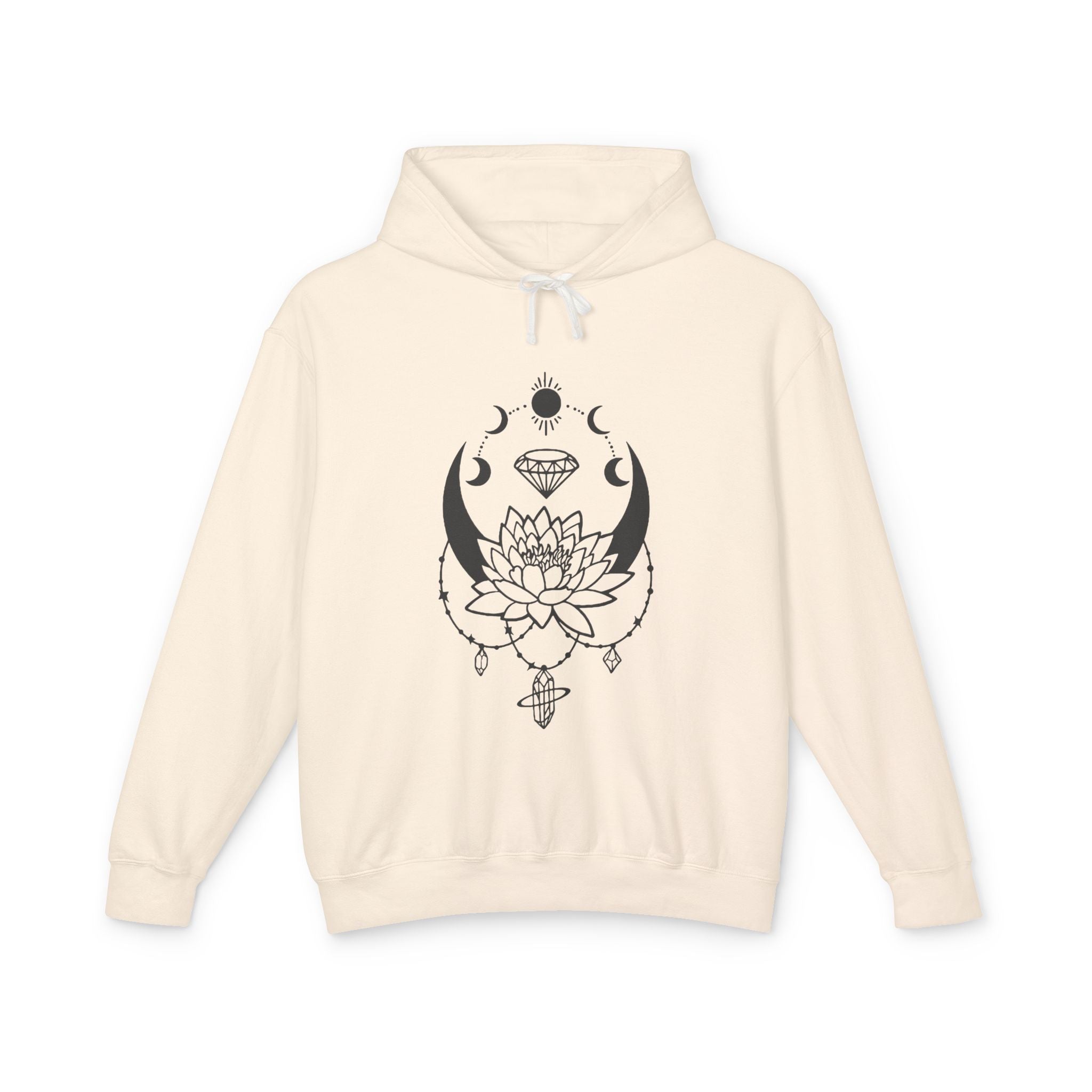 Lotus & Moon Unisex Lightweight Hooded Sweatshirt