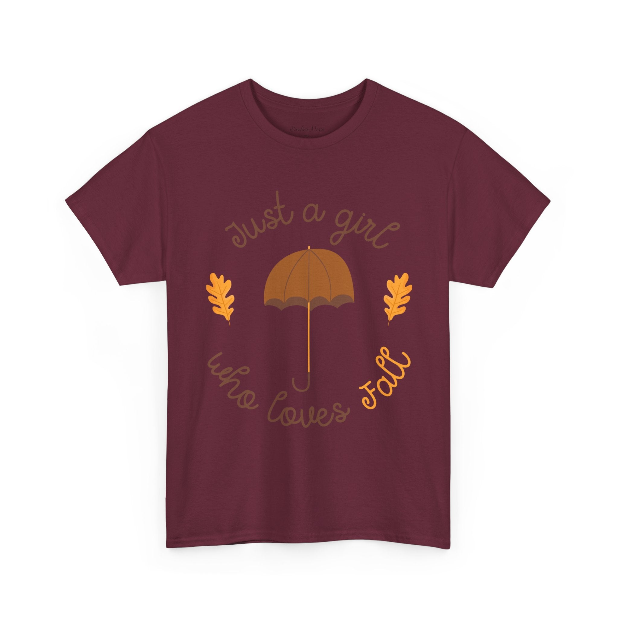 Just a Girl Who Loves Fall Tee, Unisex Autumn T-Shirt, Cozy Casual Wear, Fall Fashion, Gift for Fall Lovers, Seasonal Outfit