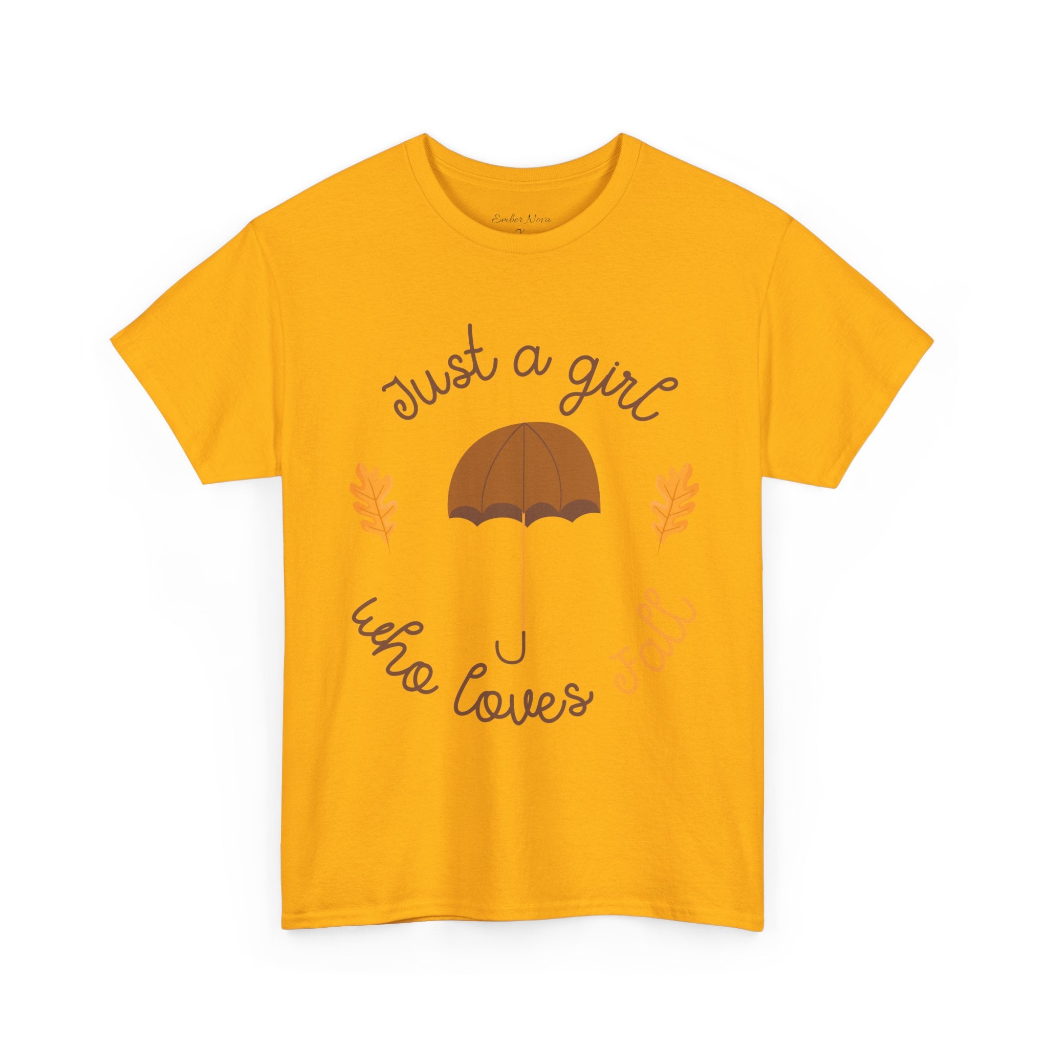 Just a Girl Who Loves Fall Tee, Unisex Autumn T-Shirt, Cozy Casual Wear, Fall Fashion, Gift for Fall Lovers, Seasonal Outfit