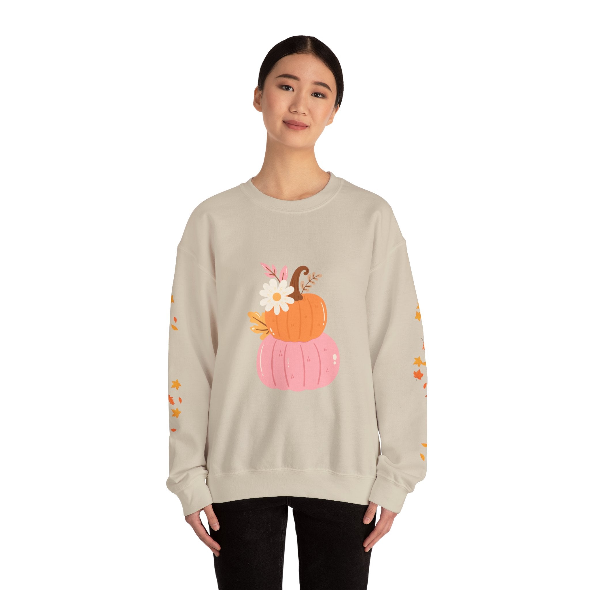 Autumn Harvest Crewneck Sweatshirt - Cozy Fall Fashion, Pumpkin Sweater, Seasonal Style, Gifts for Her, Thanksgiving Decor