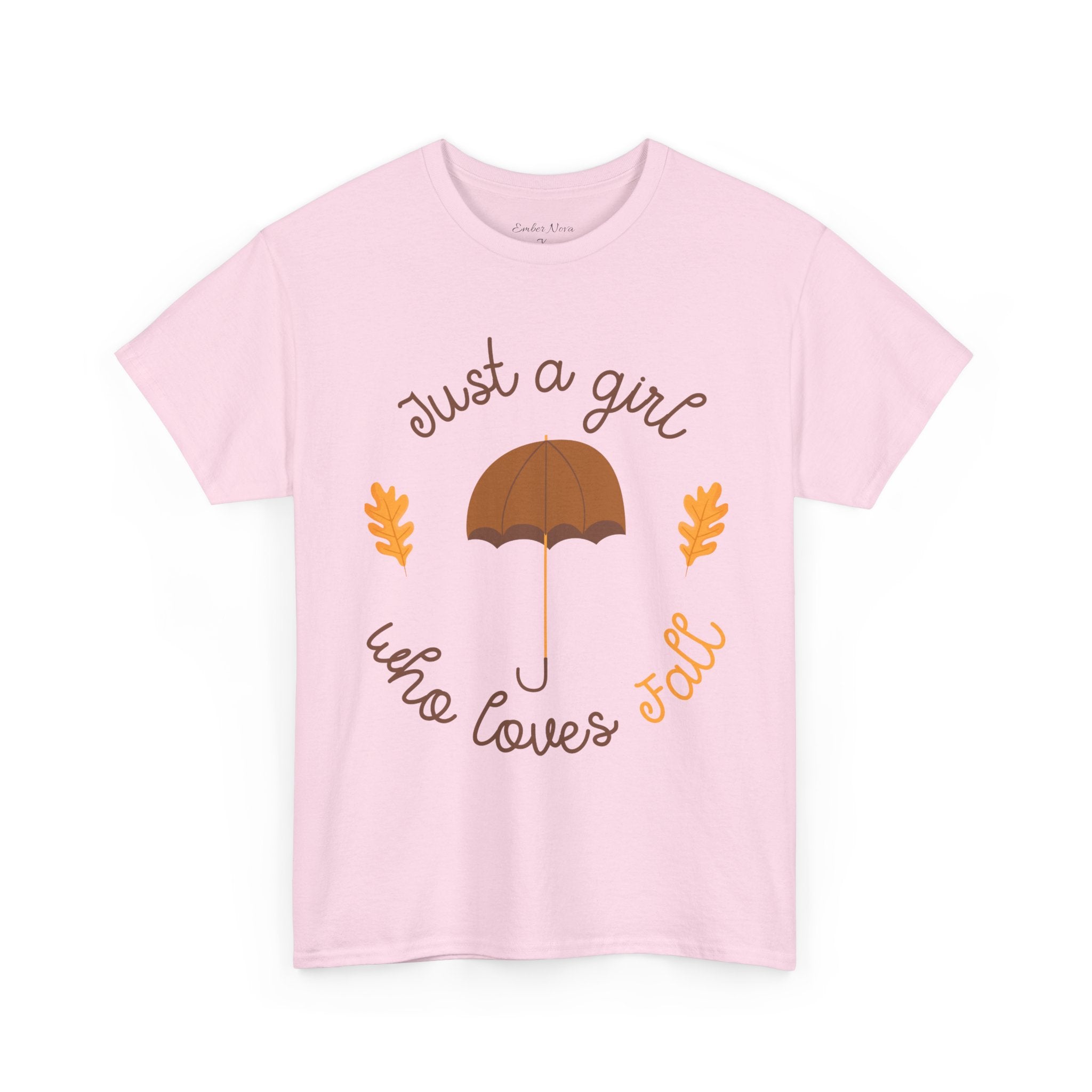 Just a Girl Who Loves Fall Tee, Unisex Autumn T-Shirt, Cozy Casual Wear, Fall Fashion, Gift for Fall Lovers, Seasonal Outfit