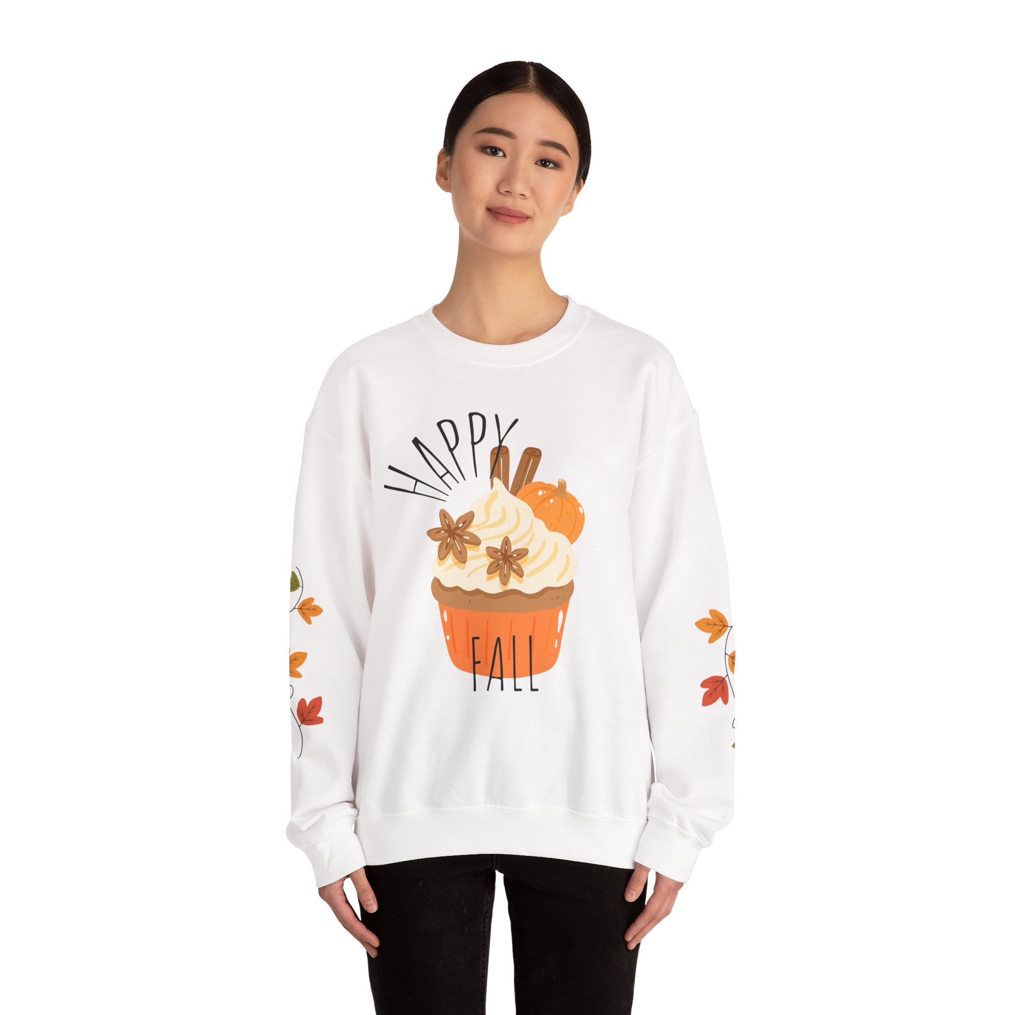 Autumn Cupcake Sweatshirt, Cozy Fall Crewneck, Unisex Sweater, Thanksgiving Apparel, Thanksgiving Gift, Seasonal Fashion