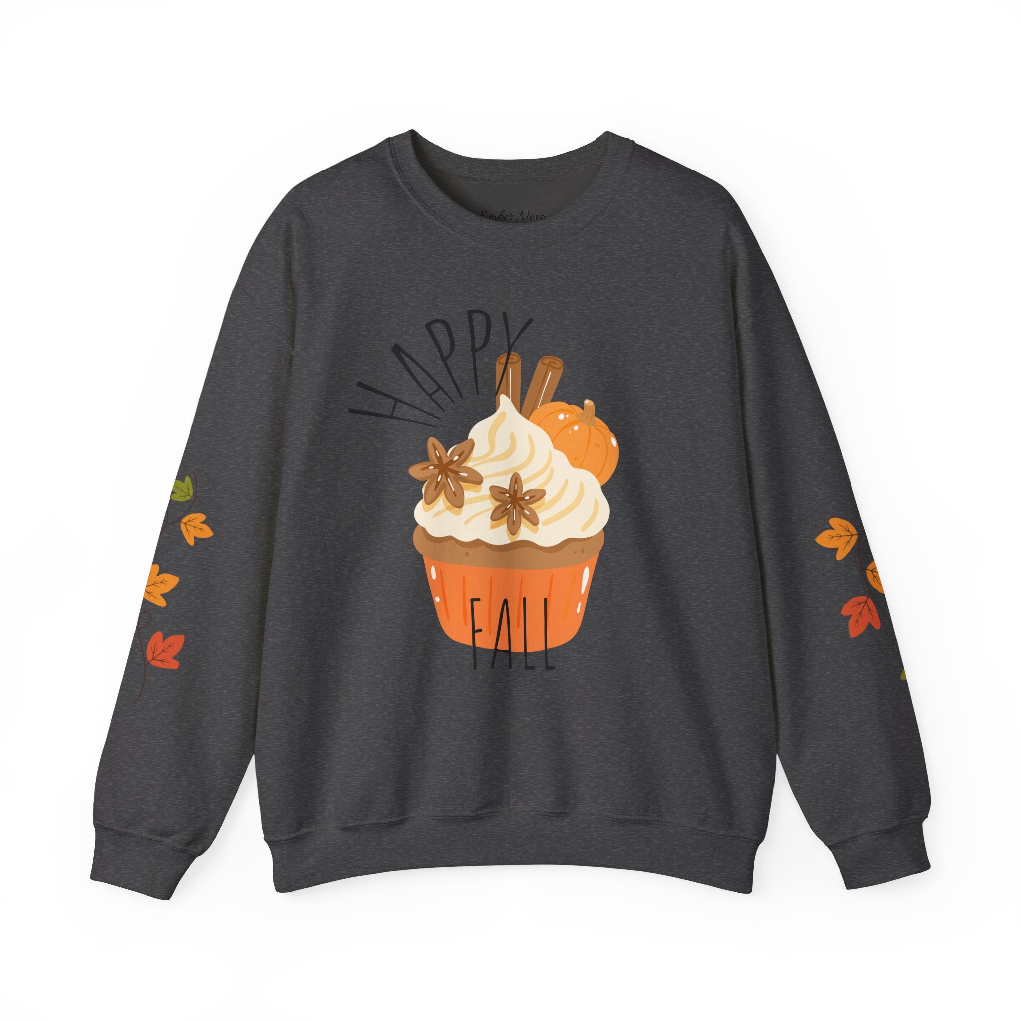 Autumn Cupcake Sweatshirt, Cozy Fall Crewneck, Unisex Sweater, Thanksgiving Apparel, Thanksgiving Gift, Seasonal Fashion
