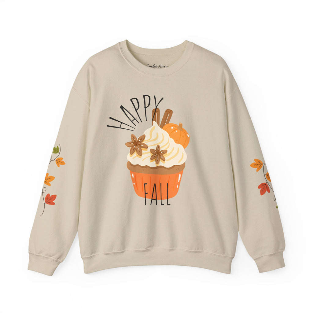 Autumn Cupcake Sweatshirt, Cozy Fall Crewneck, Unisex Sweater, Thanksgiving Apparel, Thanksgiving Gift, Seasonal Fashion