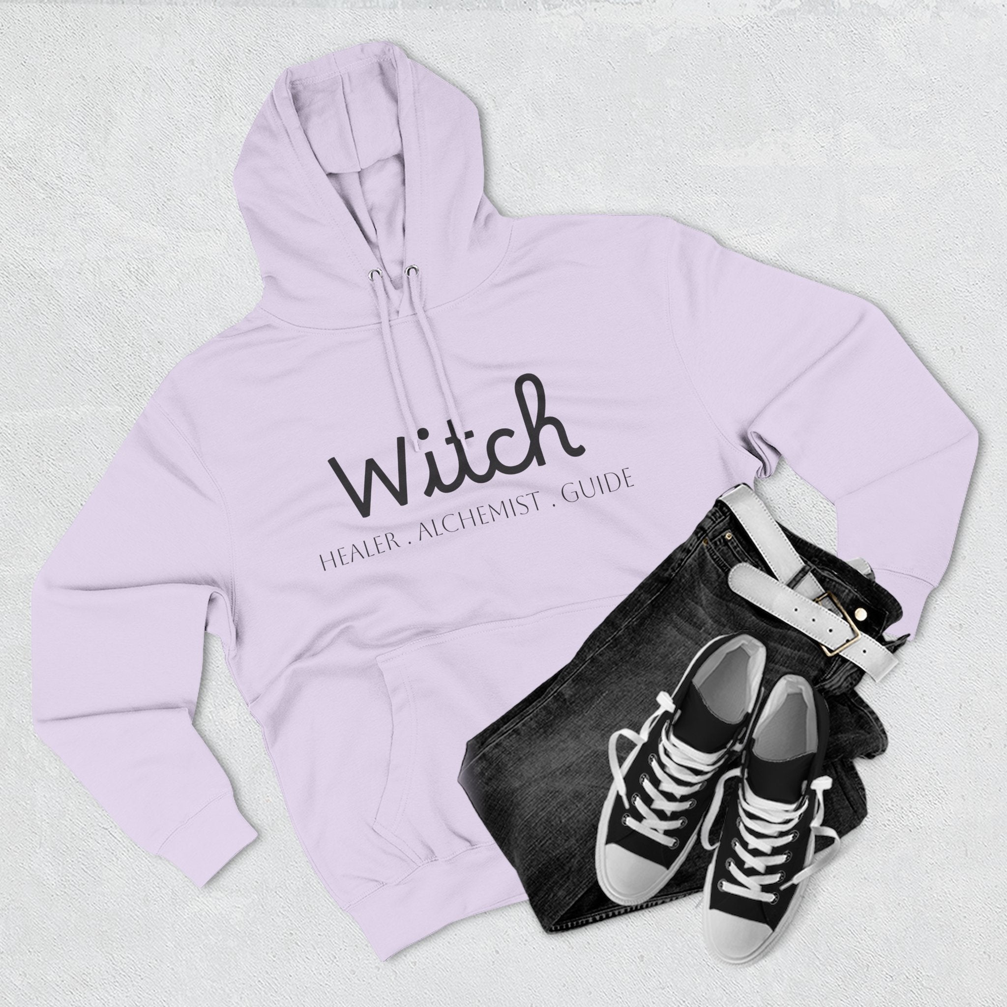 Witch Fleece Hoodie - Cozy Spellbinding Apparel for Witches, Gifts for Halloween, Winter Wear, Spiritual Gathering