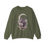 Floral Crescent Crewneck Sweatshirt – Lavender Rose Bouquet Graphic