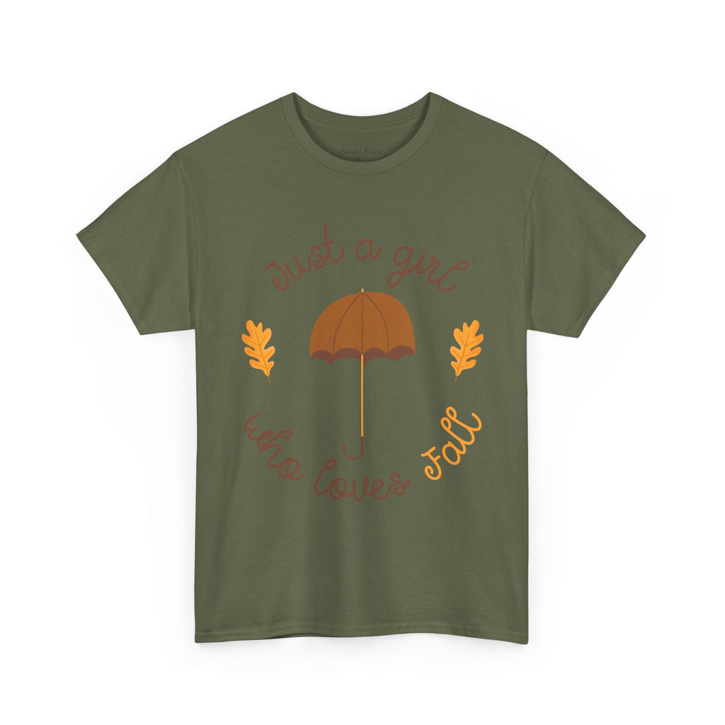 Just a Girl Who Loves Fall Tee, Unisex Autumn T-Shirt, Cozy Casual Wear, Fall Fashion, Gift for Fall Lovers, Seasonal Outfit