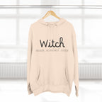 Witch Fleece Hoodie - Cozy Spellbinding Apparel for Witches, Gifts for Halloween, Winter Wear, Spiritual Gathering