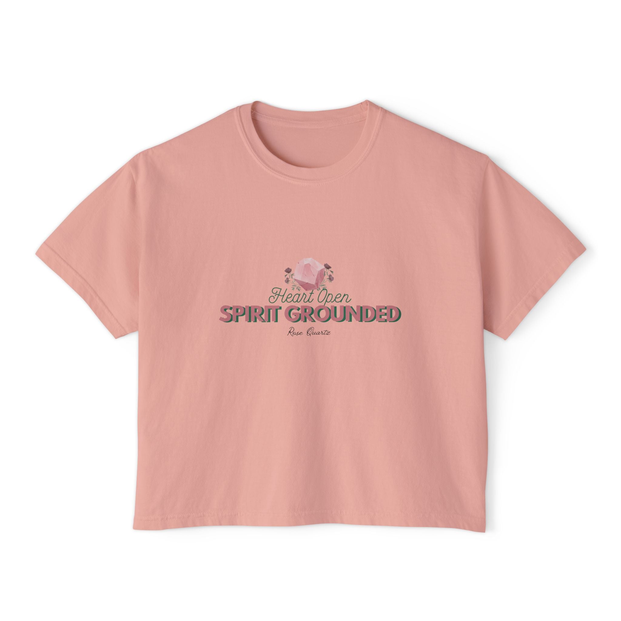 Spirit Grounded Women's Boxy Tee - Affirmation Shirt for Mindfulness & Positivity