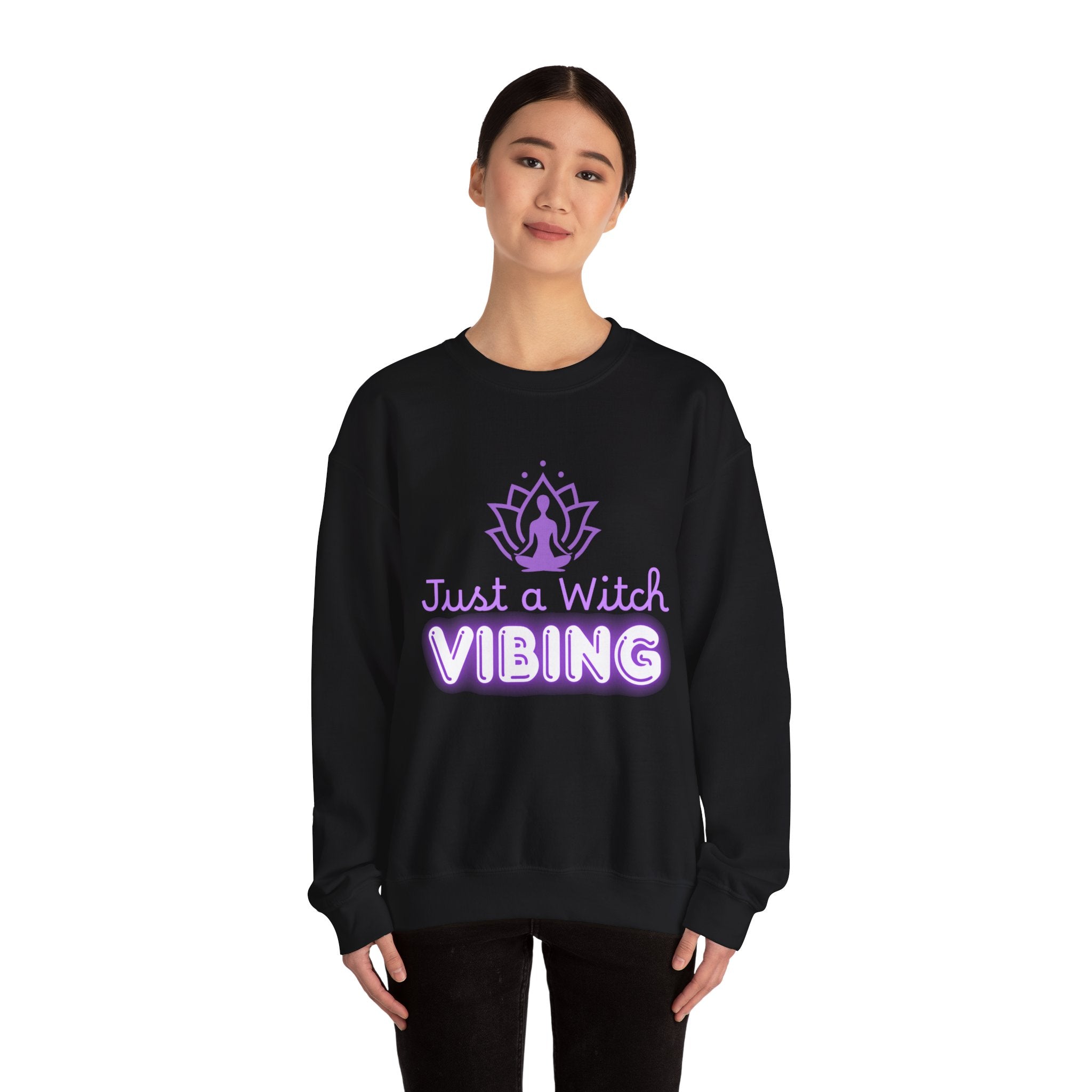 Just a Witch Vibing Crewneck Sweatshirt