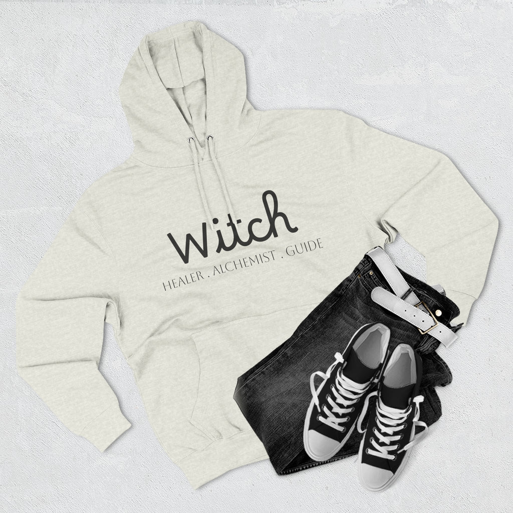 Witch Fleece Hoodie - Cozy Spellbinding Apparel for Witches, Gifts for Halloween, Winter Wear, Spiritual Gathering